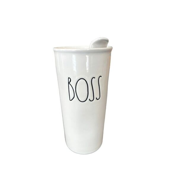 Rae Dunn Artisan collection BOSS Travel Tumbler mug - Picture 2 of 7